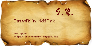 István Márk névjegykártya